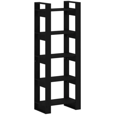 Image of vidaXL Book Cabinet/Room Divider Black 60x35x160 cm Solid Wood