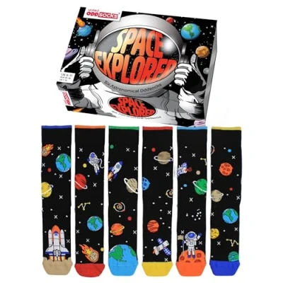 Image of Space Explorer Oddsocks Sock Gift Box for Men