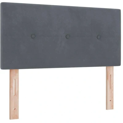 Image of vidaXL Headboard Button Tufted Dark Grey 80 cm Velvet
