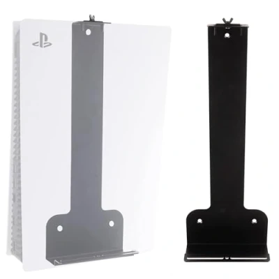 Image of DYNAS PS5 wall mount Bracket for PlayStation 5 (for both Disc and Digital Versions) (NOT SLIM) Securely to wall, Made From steel in the UK