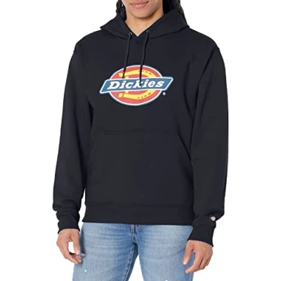 Image of Dickies Men&#039;s Tricolor DWR Pullover Fleece Hooded Sweatshirt, Dark Navy, XL
