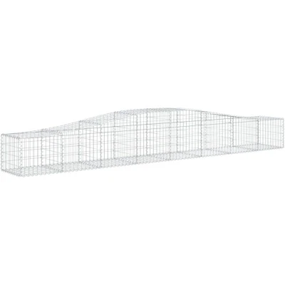Image of Vidaxl Arched Gabion Baskets 25 pcs 400x50x40/60 cm Galvanised Iron