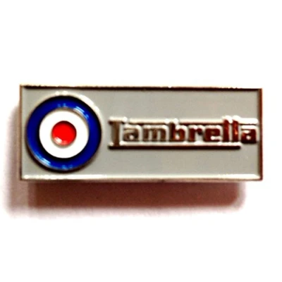 Image of Metal Enamel Pin Badge Brooch Grey Lambretta MOD Roundel (Target) Bar
