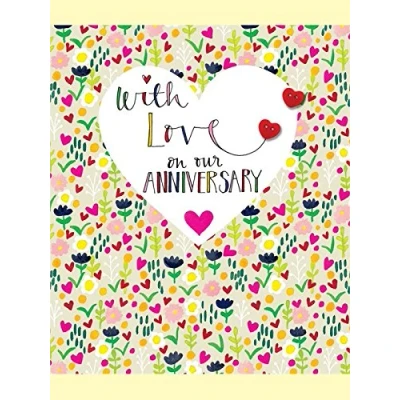 Image of With love on our anniversary card by rachel ellen designs