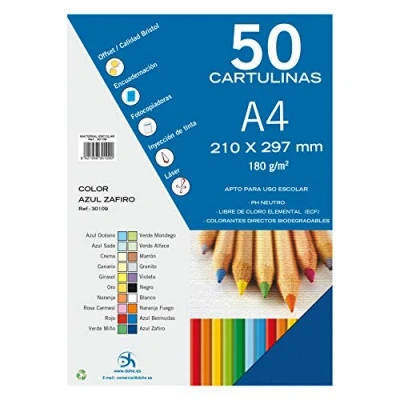 Image of Dohe Pack of 50 Pieces Card, A4 Sapphire Blue