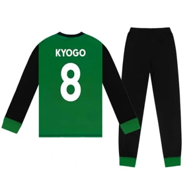Image of Celtic FC Boys Kyogo 8 Pyjamas Long Sublimation Green 13 14 Years