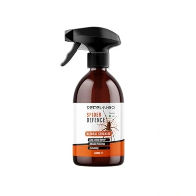 Image of Repel N Go Spider Repellent Deterrent Spray Natural Eco Friendly Pest Control Defence for Indoors and Outdoors Contains Peppermint &amp; Geraniol 500ml