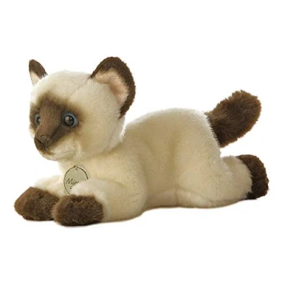 Image of Aurora MiYoni 8 inch Siamese Soft Toy 10814 Brown and Beige