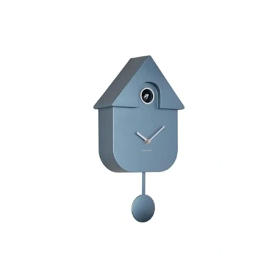 Image of [DL] Wall Clock Modern Cuckoo ABS Metallic Dark Blue