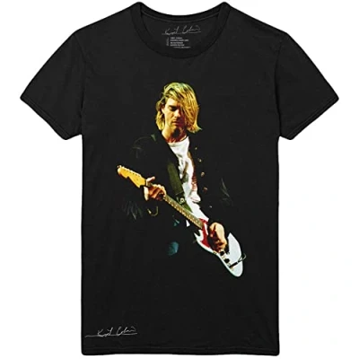 Image of Paradiso Clothing KURT Cobain Guitar Stance Print Tshirt, Size: XXL, Black