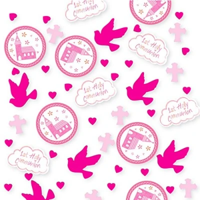 Image of amscan 9901875 Com Church Pink Confetti 14g