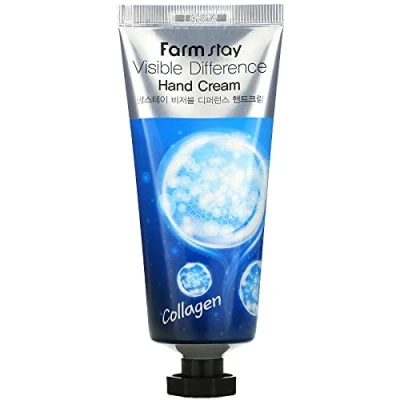 Image of Farm Stay Visible Difference Hand Cream With Collagen 100ml Super Hydrating Cream, Daily Use Combination, Dry, Oily Normal Skin