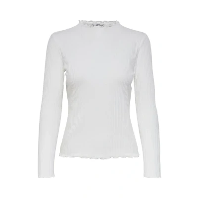 Image of ONLY Onlemma HIGH NECK NOOS Long sleeved top, Women&#039;s, Size: Medium, Egret