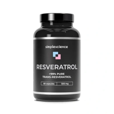 Image of Resveratrol 1000MG 100% Pure Trans High Strength Antioxidant Supplement 60 x 500MG Capsules Lab Tested Natural and Non GMO