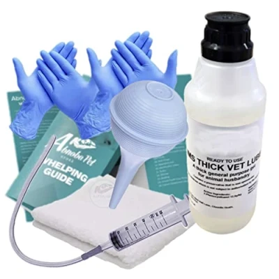 Image of Abnoba Pet Store Alpha Dog Whelping Assistance Kit ESSENTIAL for Stuck Puppy lube bulb aspirator