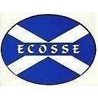 Image of Ecosse Scotland Saltire Flag External Car Bumper Sticker Decal