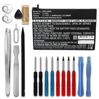 Image of subtel® Battery Replacement for iPad mini 2 / 3 (A1599 A1600 A1489 A1490) A1512 Tablet PC Tab Pad Substitute Power Pack 6400mAh Capacity + Tool kit