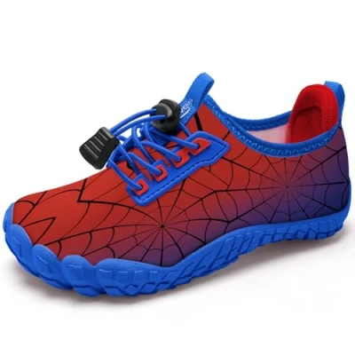 Image of Kids Water Shoes Boys Swim for Beach Sport Aqua Quick Dry Barefoot Non Slip Sea Pool Shoes（Cobweb 31EU）