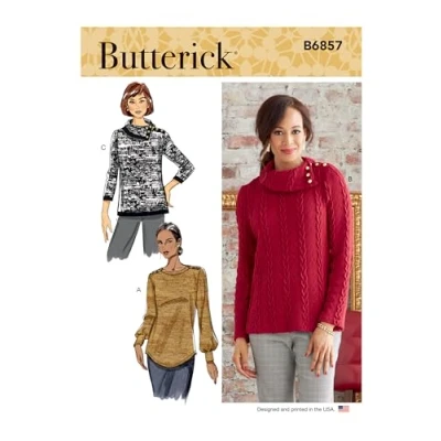 Image of Butterick B6857A Misses TOP/Vest A (XS S M L XL XXL)