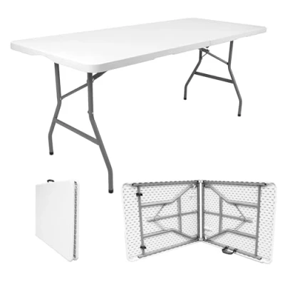 Image of Royalford 6ft Heavy Duty Folding Table Portable &amp; Compact Foldable Ideal for Picnic, Catering, Garden, Camping Table, Pasting, Crafting, Party, BBQ Market
