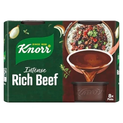 Image of Knorr Rich beef Stock Pots gluten free to add a deep flavour your dishes 8x 28 g