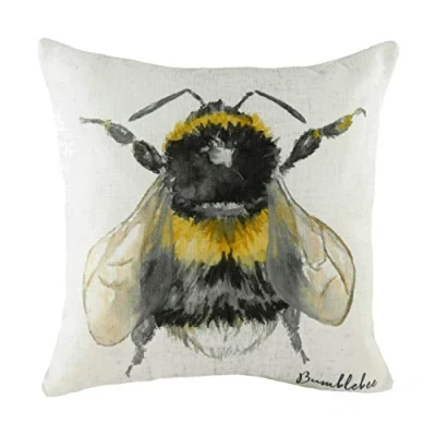 Image of Evans Lichfield Species Bumblebee Cushion White Size 43 cm x