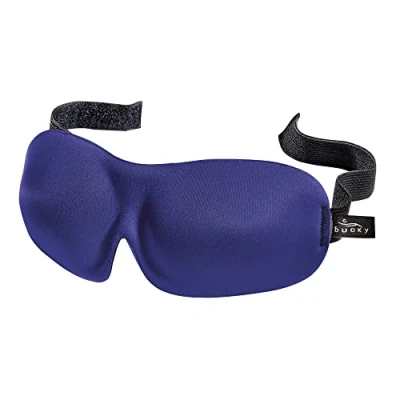 Image of Bucky 40 Blinks No Pressure Printed Eye Mask for Travel &amp; Sleep, Navy, 1 Count (Pack of 1), Sleep