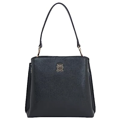Image of Tommy Hilfiger Th Timeless Bucket, Black, OS