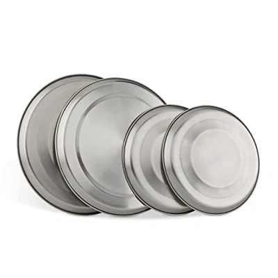 Image of Relaxdays Set Of 4 Stainless Steel Hob Protection Lids, Stove Covers up to 20 cm Diameter, Electric Protector, Silver