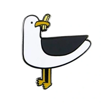 Image of Ruby569y Enamel Pin Badge Cute Creative Brooch for Jackets Backpacks Clothes, Men Women Cartoon Seagull Collar Lapel Jewelry?Gift