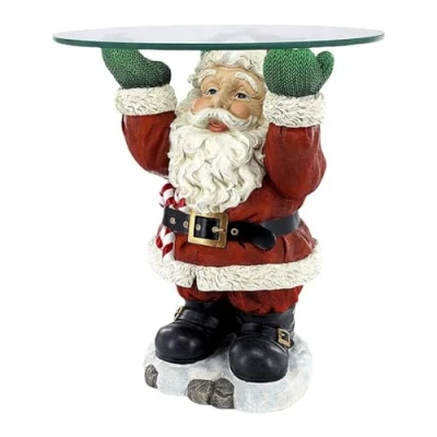Image of Lnfxkvva Christmas Santa Clau Snack Tray Rack Fun Decorations Easy to Use 21 X 15cm