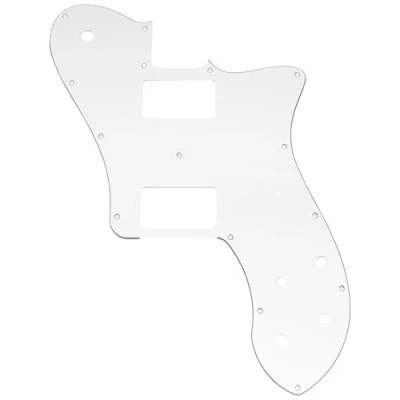Image of Musiclily Pro 15 Holes Covered HH Guitar Pickguard for Mexico Fender 72 Tele Deluxe Style Electric Guitar, 3ply White