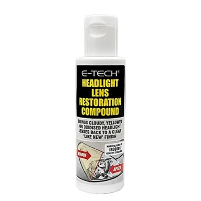 Image of E TECH Headlight Lens Restoration Compound 100ml