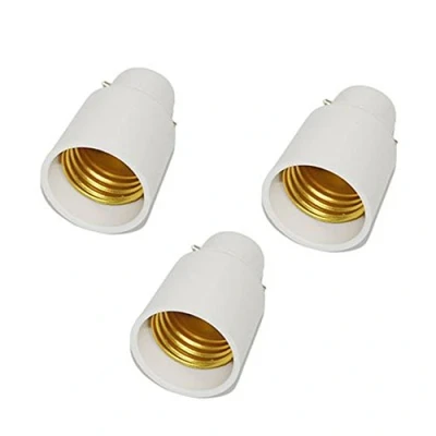 Image of FINELED 3Pack of B22 to E27 Light Adapter Socket Base Converter,Convert Bayonet Edison 27 Fitting with This Converter