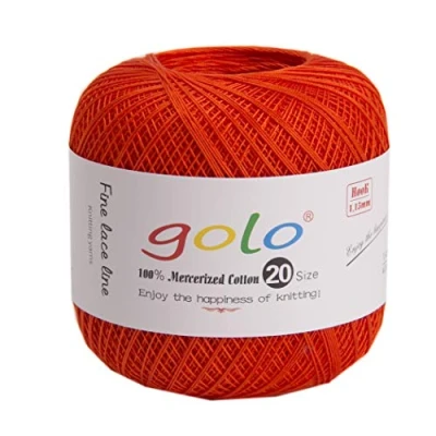 Image of golo Crochet Thread Size 20 Yarn for Hand Knitting Crocheting Tatting