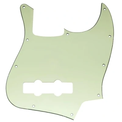 Image of Musiclily 10 Hole J Bass Pickguard for Fender American/Mexican Made Standard Jazz Bass, 3Ply Mint Green