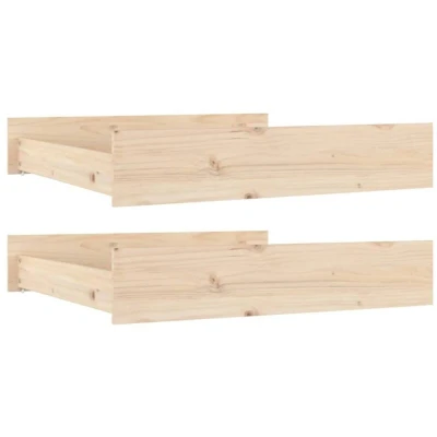 Image of vidaXL Bed Drawers 2 pcs Solid Wood Pine