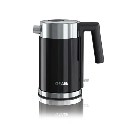Image of Graef Electrical Kettle, 1 Litre, Double Walled, 360 Base, Black WK402