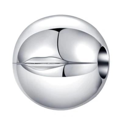 Image of Round Clip Stopper Charm 925 Sterling Silver Spacer for Pandora Bracelet (Silver)