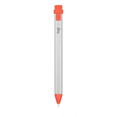 Image of LOGITECH Crayon Digital Pencil for iPad Silver &amp; Orange, Silver/Grey,Orange