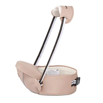 Image of SONARIN Multifunctional Hipseat Baby Carrier,Free Size,Toddler Hip Seat Carrier,Front Carrier Belt,4 Carrying Positions,Adapted to Your Child&#039;s Growing(Light Brown)