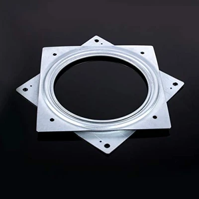 Image of Swivel Plate, 6 Inch Square Metal Rotating Plate TV Desk Lazy Susan Turntable Bearing
