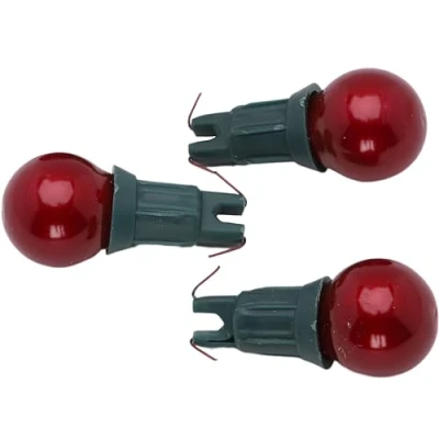 Image of Christmas Concepts® Pack of 3 Dark Red Push in Spare Bulbs 5v 0.65w 0.13a Replacement