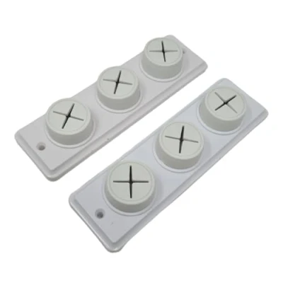Image of fiXte 2 Pack of Soft Rubber Push in Triple Towel Cloth Holder Screw Fix White fixings included