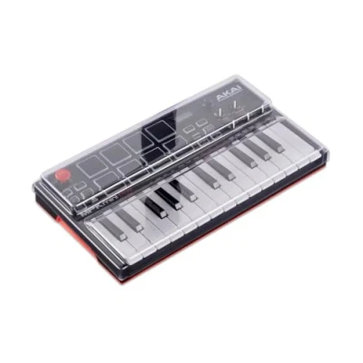 Image of Decksaver LE Cover for Akai MPK Mini Play MK1/2 Super Durable Polycarbonate Protective lid in Smoked Clear Colour, Made The UK Producers&#039; Choice Unbeatable Protection