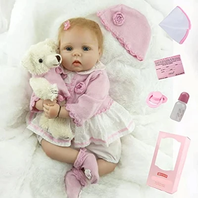 Image of ZIYIUI Reborn Baby Dolls 22&#039;&#039;/55cm That Looks Real Life Soft Silicone Vinyl Lifelike Toddler Girls Handmade Boy Girl Toy