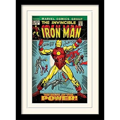 Image of Marvel Iron Man (Birth of Power) 30x40 cm Mounted &amp; Framed, 16 x 12 inches