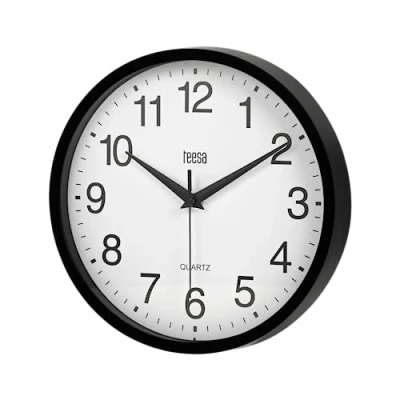 Image of Teesa Wall Clock, Black, 25 cm