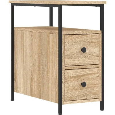Image of vidaXL Bedside Cabinet Sonoma Oak 30x60x60 cm Engineered Wood