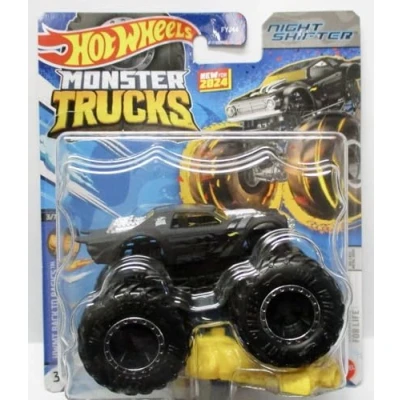 Image of Hot Wheels Monster Trucks Back to Basics 3/7 Night Shifter 1:64 Scale Diecast Model Vehicle